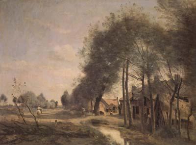 Jean Baptiste Camille  Corot La route de Sin-le-Noble (mk11) France oil painting art